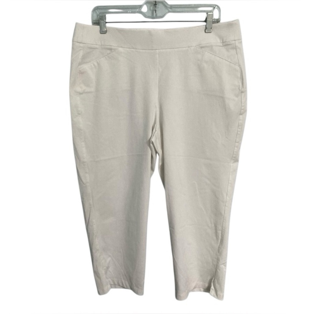 Chico's travelers collection crop pants Winter Drift size 2.5 (14)